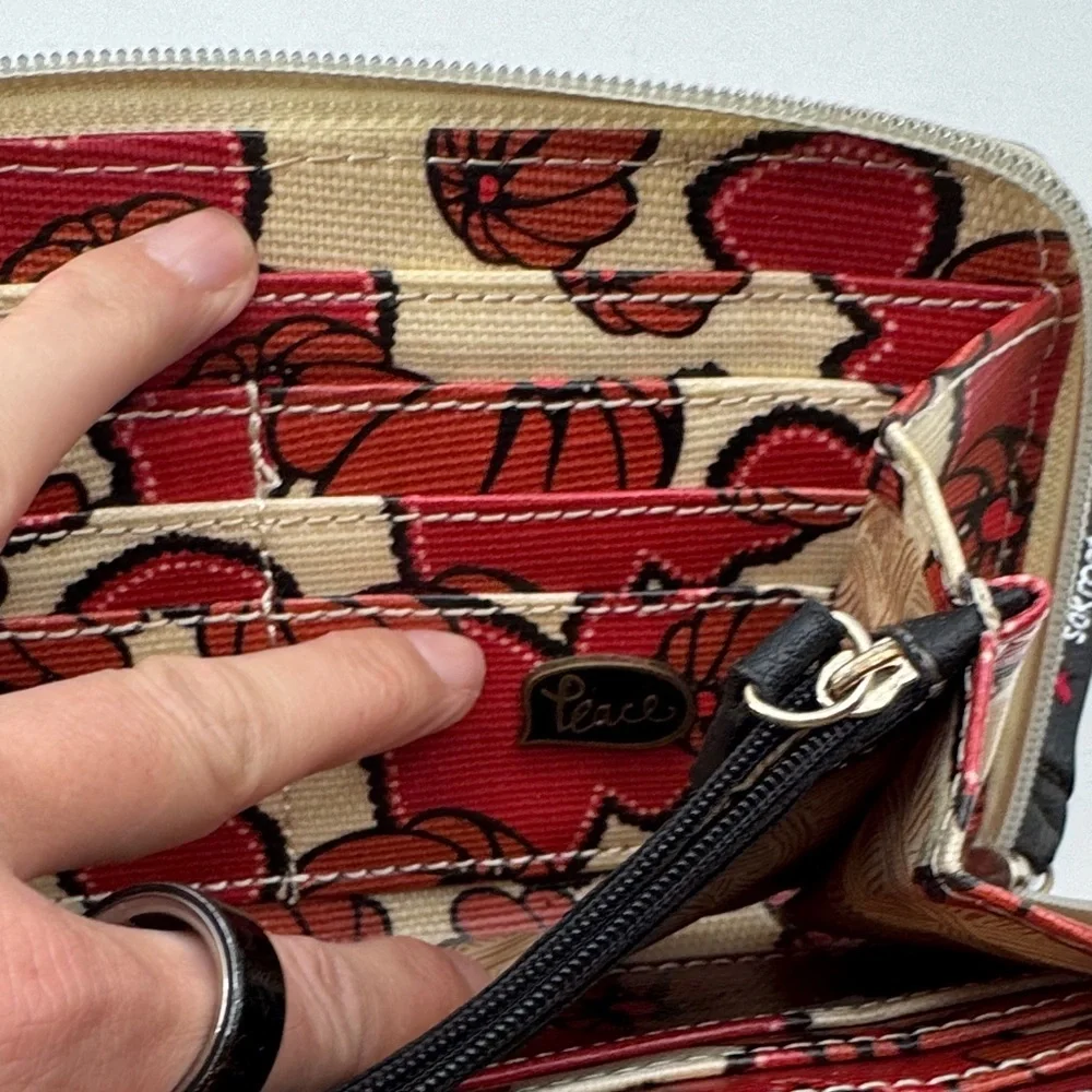 UEC Sakroots full zipper Colorful Bird Print Wallet
